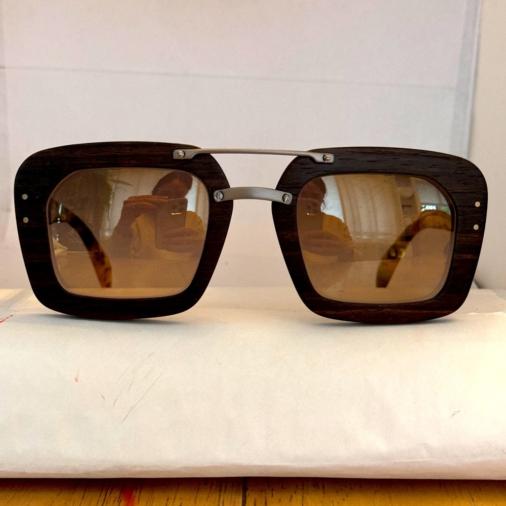 Limited edition Prada wood sunglasses